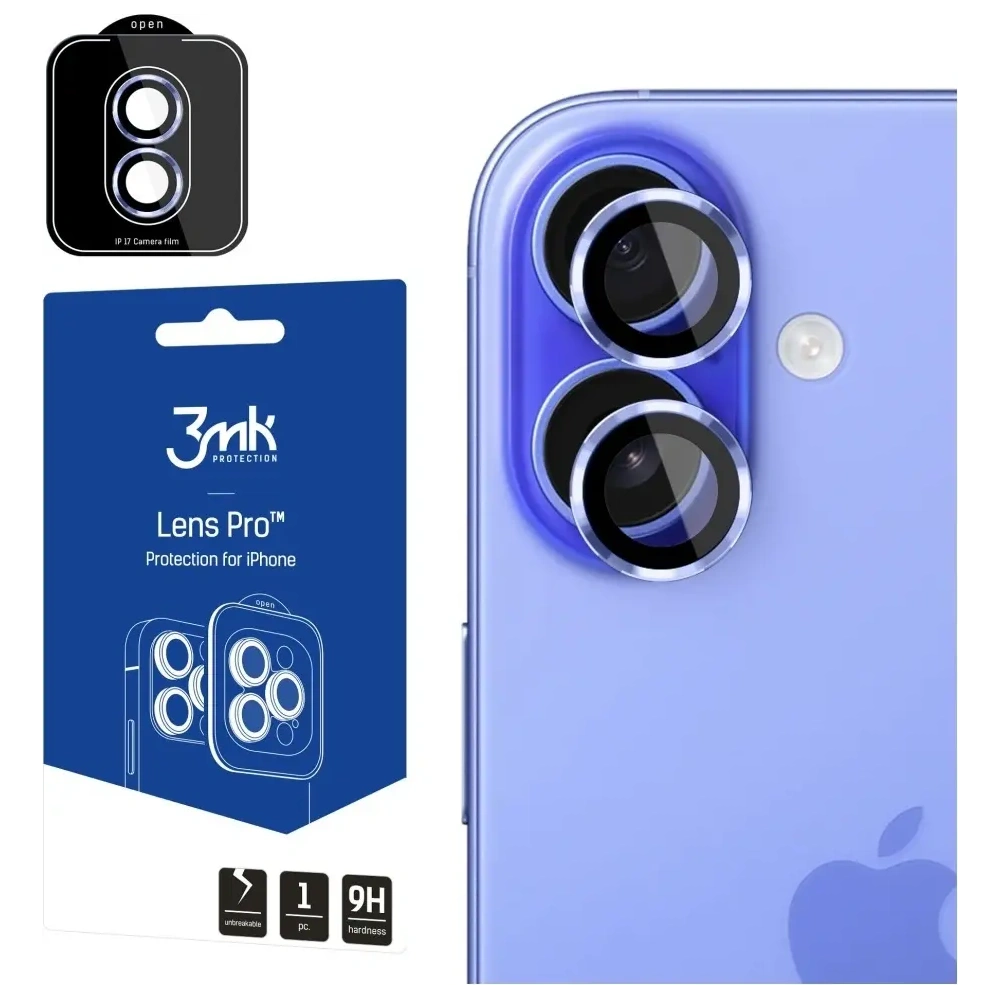 Ochrona na obiektyw aparatu 3MK Lens Protection Pro do Apple iPhone 17 niebieski