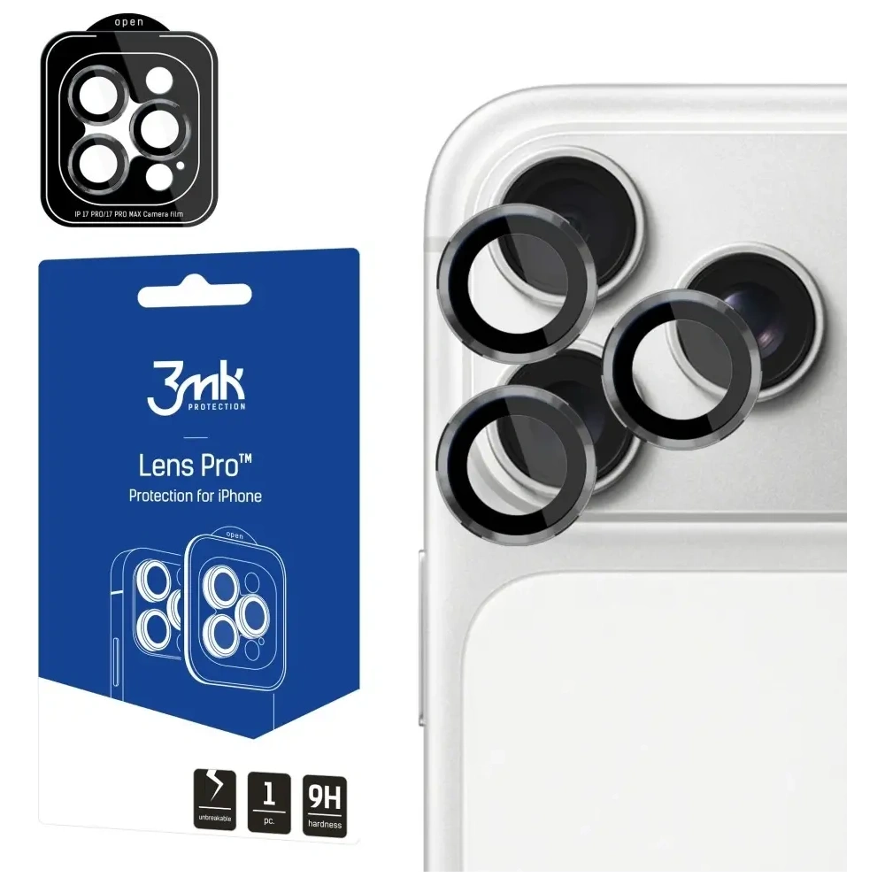 Ochrona na obiektyw aparatu 3MK Lens Protection Pro do Apple iPhone 17 Pro / 17 Pro Max szary