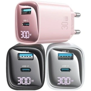 [CR] Ładowarka sieciowa USAMS CC229 USB-A, USB-C 30W GaN Fast Charging XC Series czarny/black