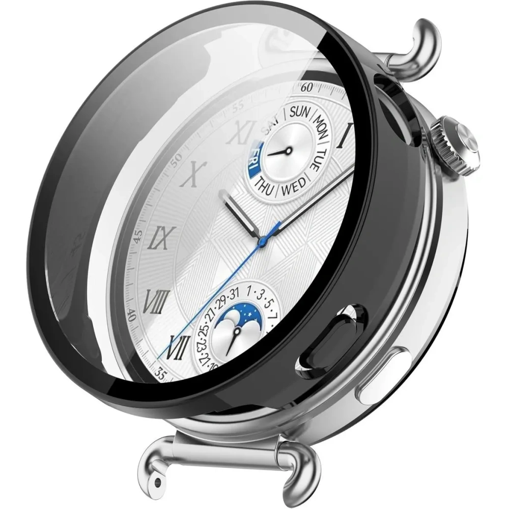 Etui ze szkłem do zegarka Bizon Case+Glass Watch do Huawei Watch GT6 41mm czarne