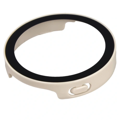 Etui ze szkłem do zegarka Bizon Case+Glass Watch do Huawei Watch GT6 41mm beżowe