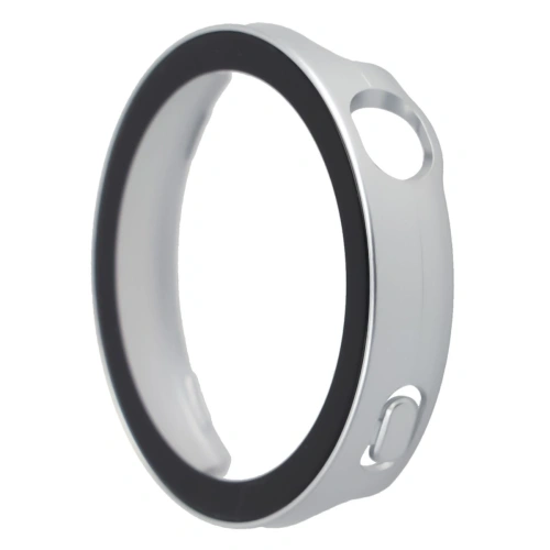 Etui ze szkłem do zegarka Bizon Case+Glass Watch do Huawei Watch GT6 41mm satynowo srebrne