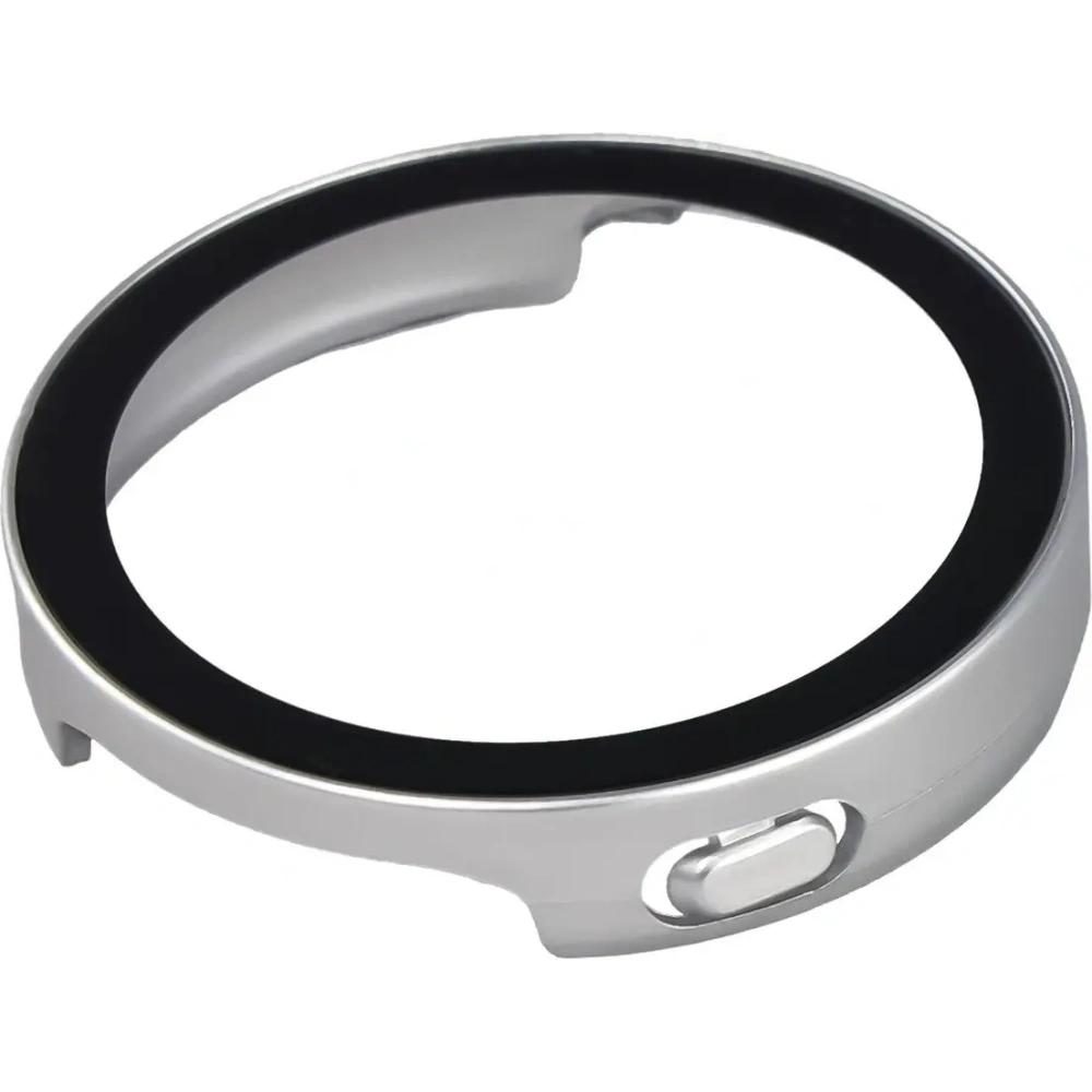 Etui ze szkłem do zegarka Bizon Case+Glass Watch do Huawei Watch GT6 41mm satynowo srebrne