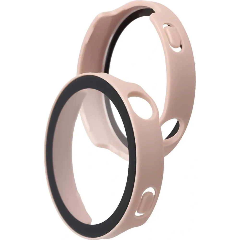 Etui ze szkłem do zegarka Bizon Case+Glass Watch do Huawei Watch GT6 41mm różowe