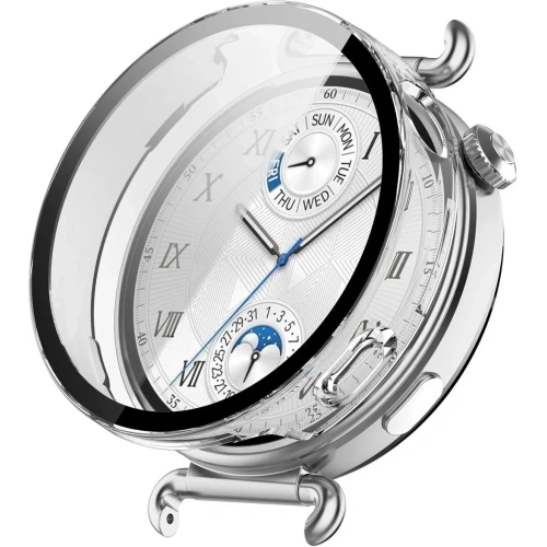 Etui ze szkłem do zegarka Bizon Case+Glass Watch do Huawei Watch GT6 41mm przezroczyste