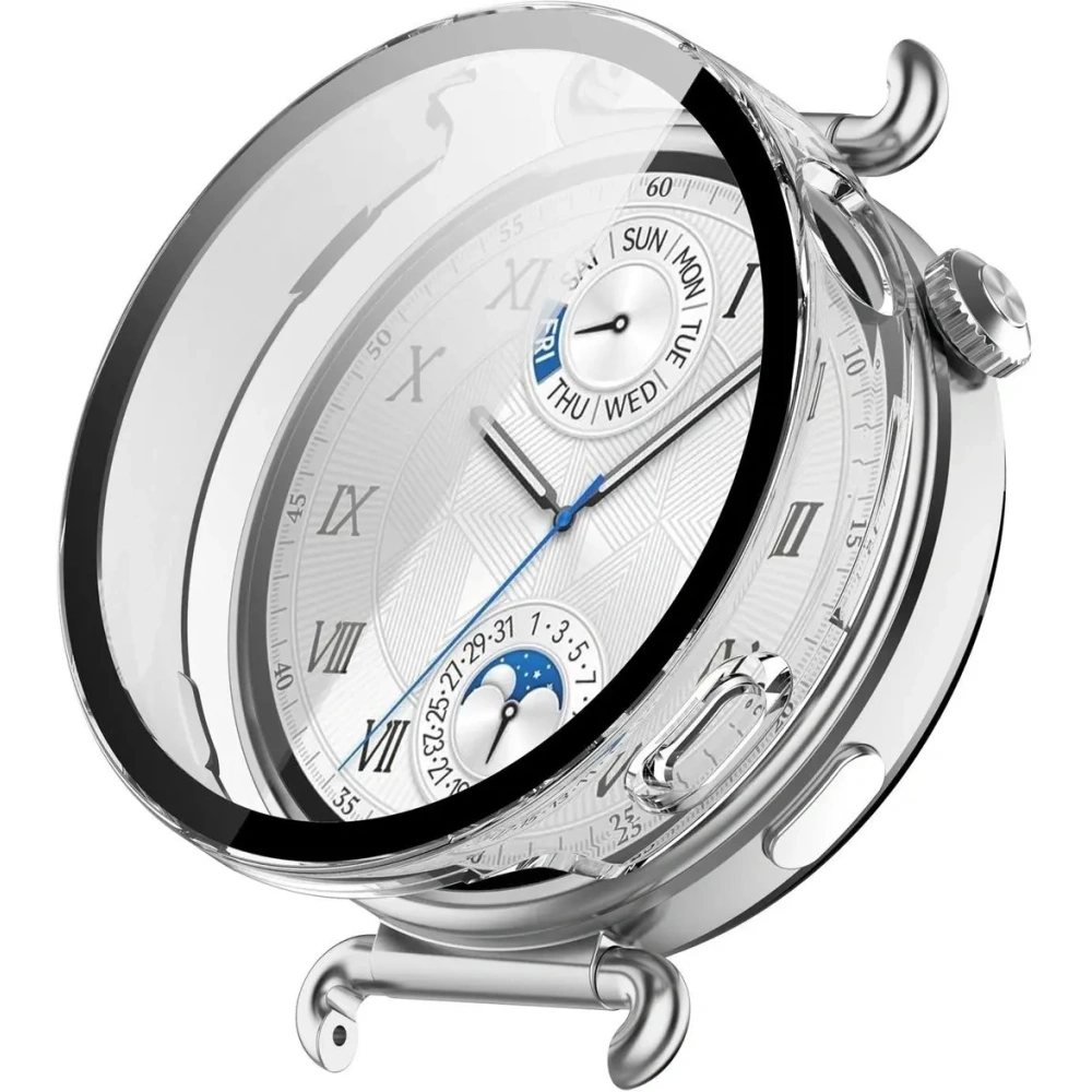 Etui ze szkłem do zegarka Bizon Case+Glass Watch do Huawei Watch GT6 41mm przezroczyste