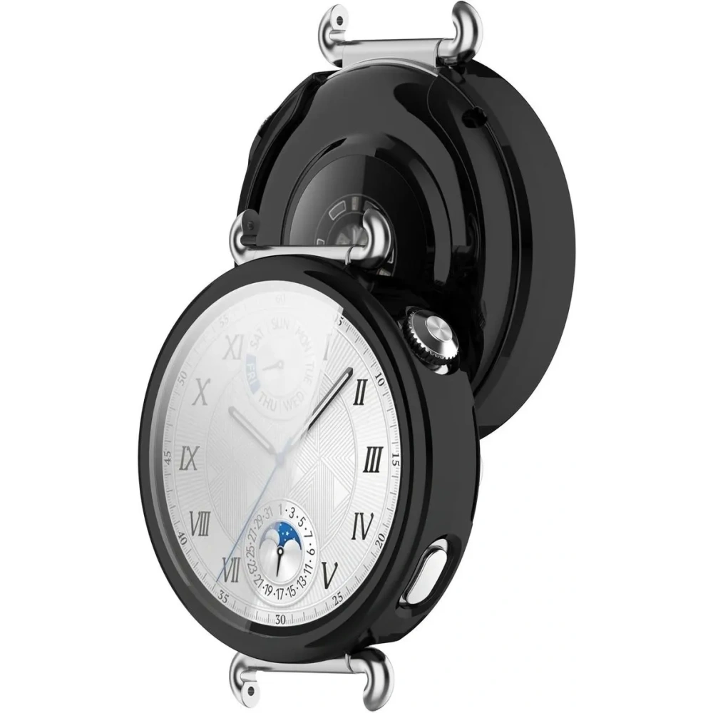 Etui z osłoną ekranu Bizon Case Watch Felipe do Huawei Watch GT6 41mm czarne