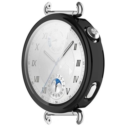 Etui z osłoną ekranu Bizon Case Watch Felipe do Huawei Watch GT6 41mm czarne
