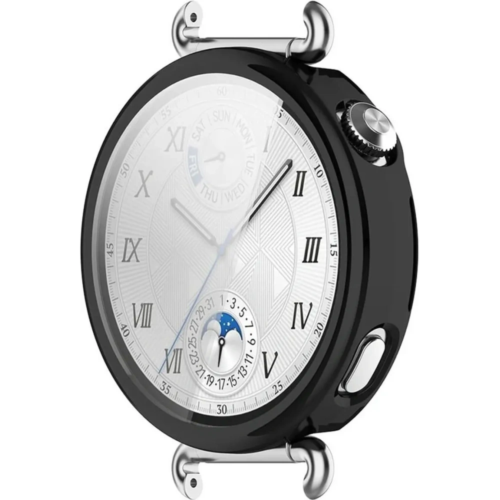 Etui z osłoną ekranu Bizon Case Watch Felipe do Huawei Watch GT6 41mm czarne