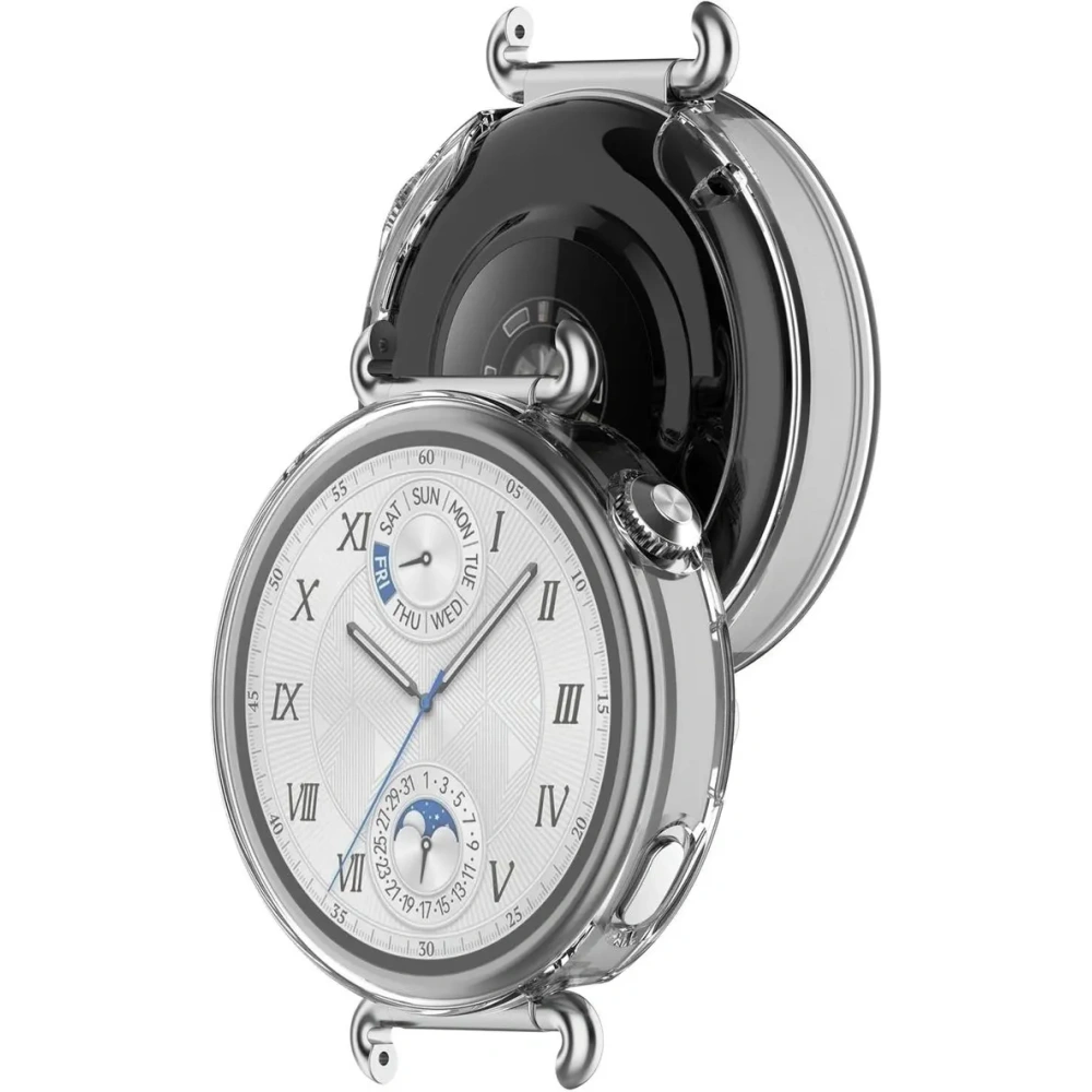 Etui z osłoną ekranu Bizon Case Watch Felipe do Huawei Watch GT6 41mm przeźroczyste