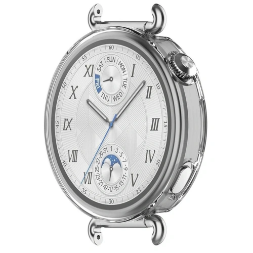 Etui z osłoną ekranu Bizon Case Watch Felipe do Huawei Watch GT6 41mm przeźroczyste