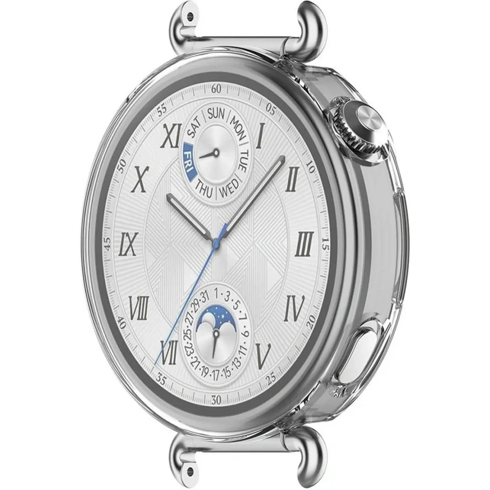 Etui z osłoną ekranu Bizon Case Watch Felipe do Huawei Watch GT6 41mm przeźroczyste