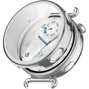 Etui z osłoną ekranu Bizon Case Watch Felipe do Huawei Watch GT6 41mm srebrne