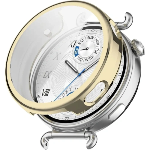 Etui z osłoną ekranu Bizon Case Watch Felipe do Huawei Watch GT6 41mm złote