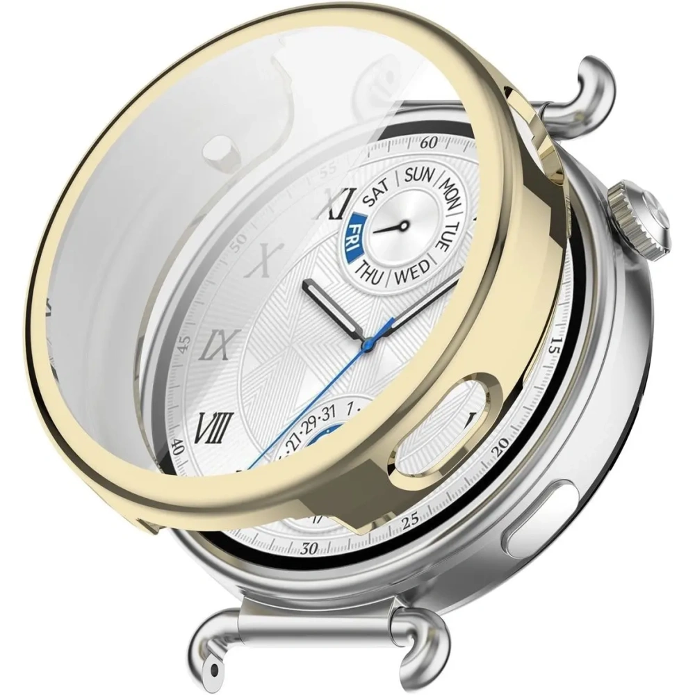 Etui z osłoną ekranu Bizon Case Watch Felipe do Huawei Watch GT6 41mm złote