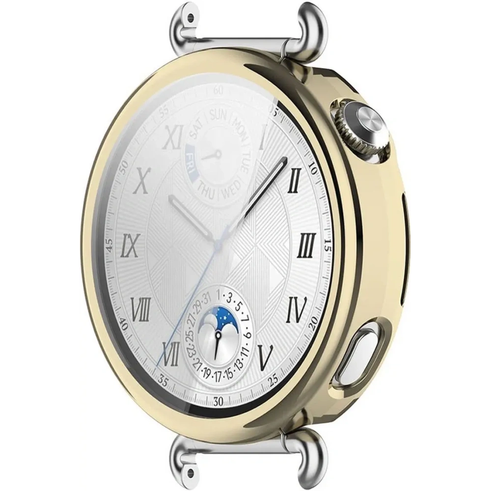 Etui z osłoną ekranu Bizon Case Watch Felipe do Huawei Watch GT6 41mm złote