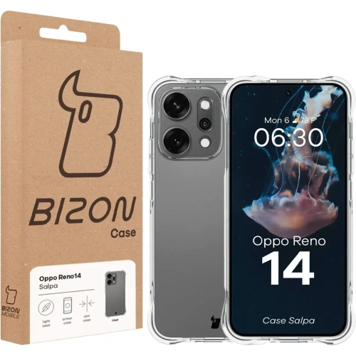 Elastyczne etui Bizon Case Salpa do Oppo Reno 14 przezroczyste