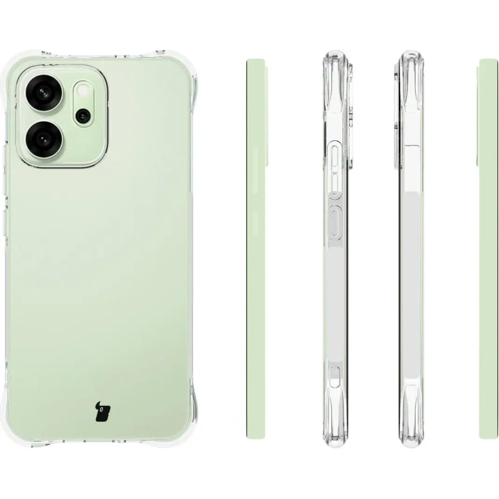 Elastyczne etui Bizon Case Salpa do Oppo Reno 14 F / 14 FS przezroczyste