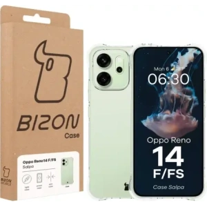 Elastyczne etui Bizon Case Salpa do Oppo Reno 14 F / 14 FS przezroczyste