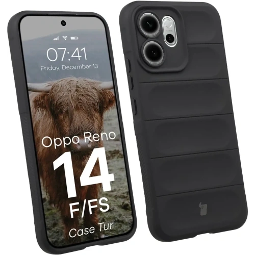 Pancerne etui Bizon Case Tur do Oppo Reno 14 F / 14 FS czarne