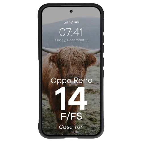 Pancerne etui Bizon Case Tur do Oppo Reno 14 F / 14 FS czarne