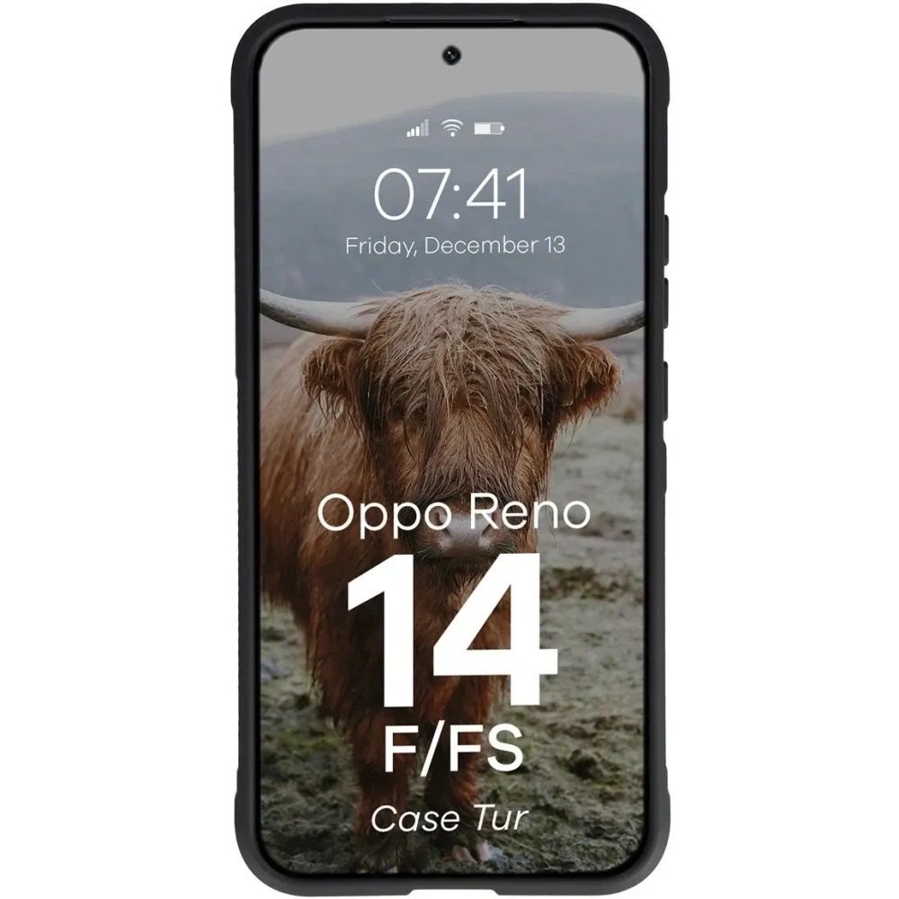 Pancerne etui Bizon Case Tur do Oppo Reno 14 F / 14 FS czarne