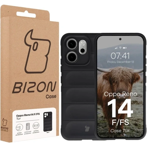 Pancerne etui Bizon Case Tur do Oppo Reno 14 F / 14 FS czarne