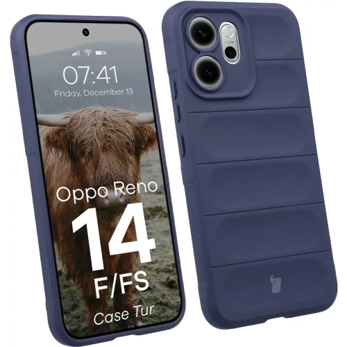 Pancerne etui Bizon Case Tur do Oppo Reno 14 F / 14 FS granatowe