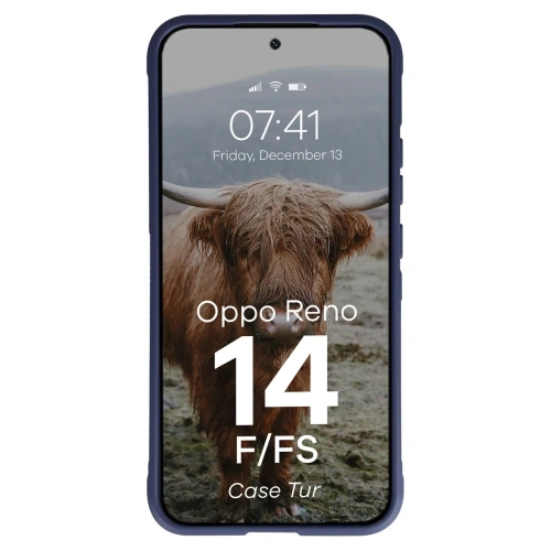 Pancerne etui Bizon Case Tur do Oppo Reno 14 F / 14 FS granatowe