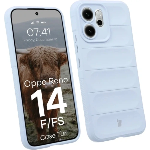 Pancerne etui Bizon Case Tur do Oppo Reno 14 F / 14 FS jasnoniebieskie