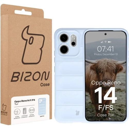 Pancerne etui Bizon Case Tur do Oppo Reno 14 F / 14 FS jasnoniebieskie