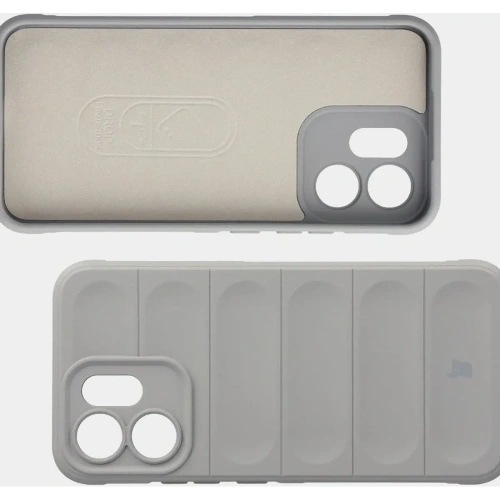 Pancerne etui Bizon Case Tur do Oppo Reno 14 F / 14 FS jasnoszare