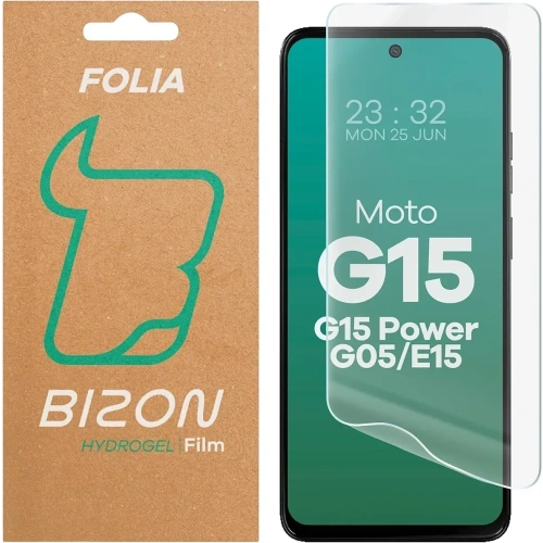 Folia hydrożelowa na ekran Bizon Glass Hydrogel Front do Motorola Moto G15 / G15 Power / G05 / E15