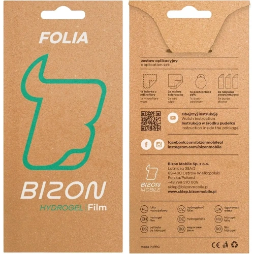Folia hydrożelowa na ekran Bizon Glass Hydrogel Front do Motorola Moto G15 / G15 Power / G05 / E15