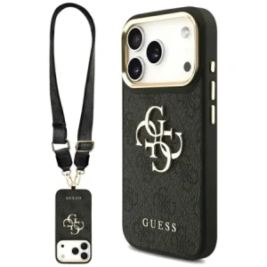 Etui Guess 4G Big 4G Classic Logo Big Strap Metal Buttons do Apple iPhone 17 Pro czarny