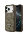 Etui Guess 4G Double Card Triangle do Apple iPhone 17 Pro brązowy
