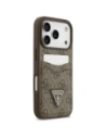 Etui Guess 4G Double Card Triangle do Apple iPhone 17 Pro brązowy