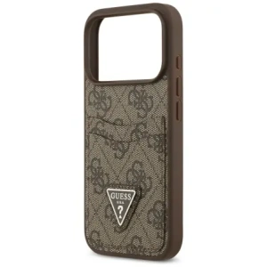 Etui Guess 4G Double Card Triangle do Apple iPhone 17 Pro brązowy