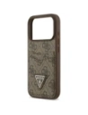 Etui Guess 4G Double Card Triangle do Apple iPhone 17 Pro brązowy