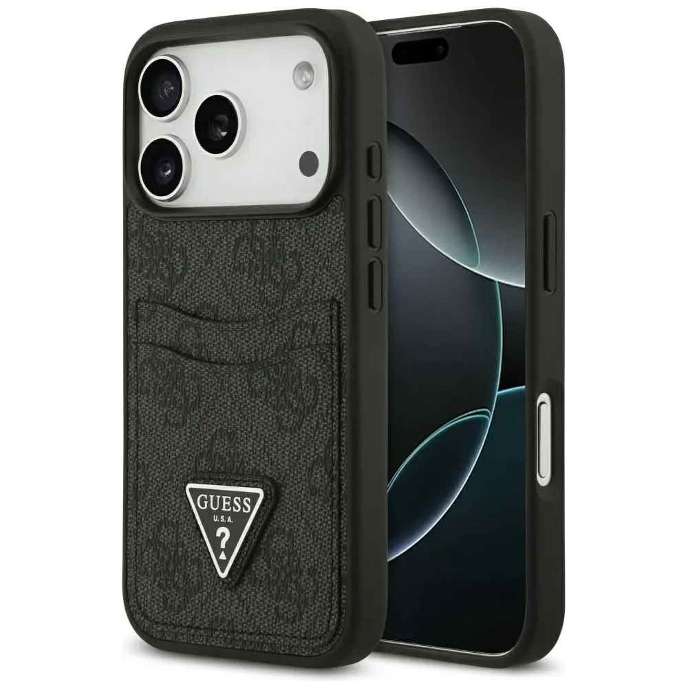 Etui Guess 4G Double Card Triangle do Apple iPhone 17 Pro czarny