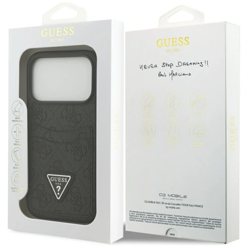 Etui Guess 4G Double Card Triangle do Apple iPhone 17 Pro czarny