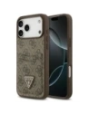 Etui Guess 4G Double Card Triangle do Apple iPhone 17 Pro Max brązowy