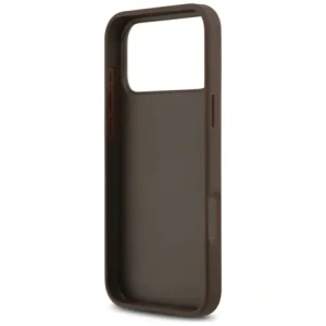 Etui Guess 4G Double Card Triangle do Apple iPhone 17 Pro Max brązowy
