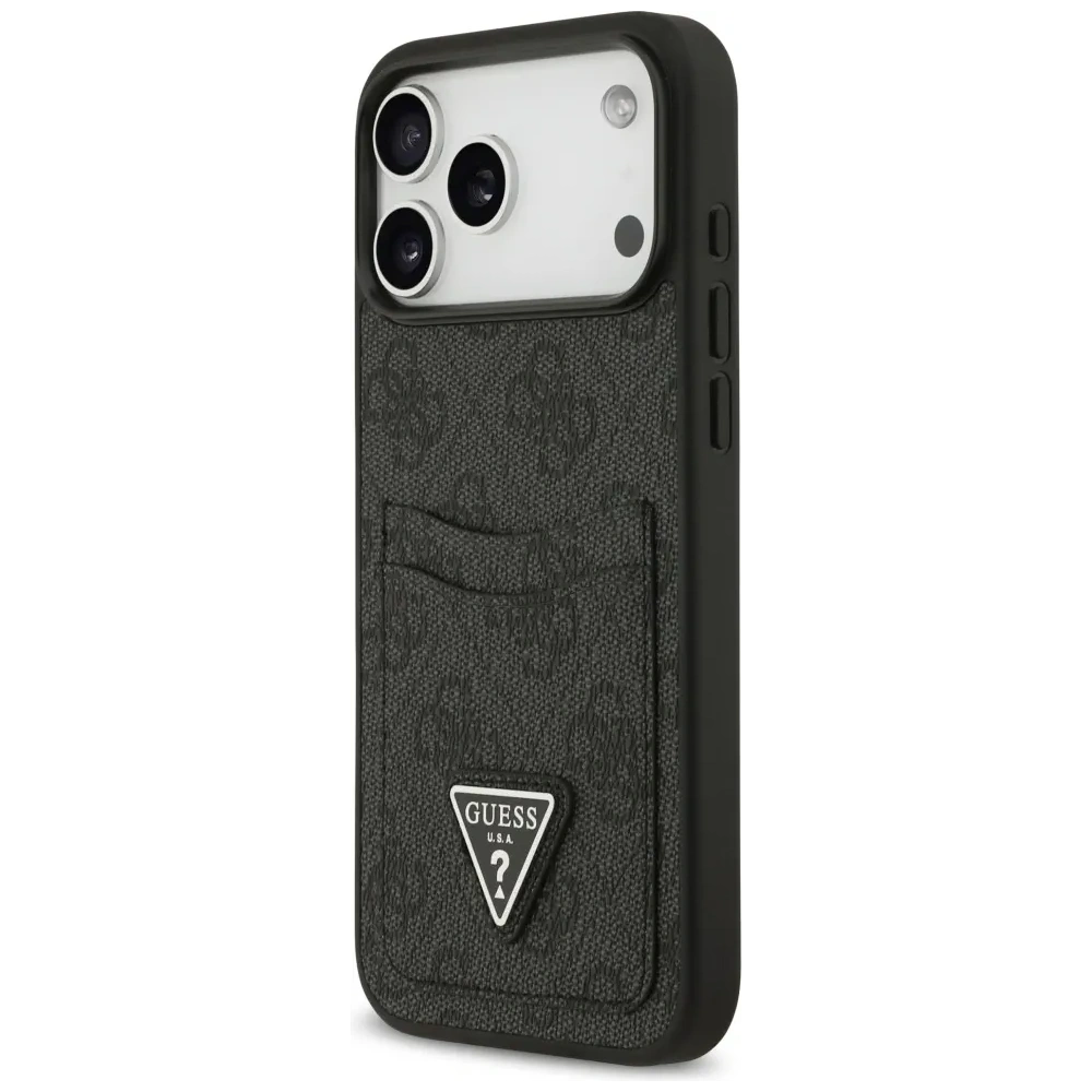 Etui Guess 4G Double Card Triangle do Apple iPhone 17 Pro Max czarny