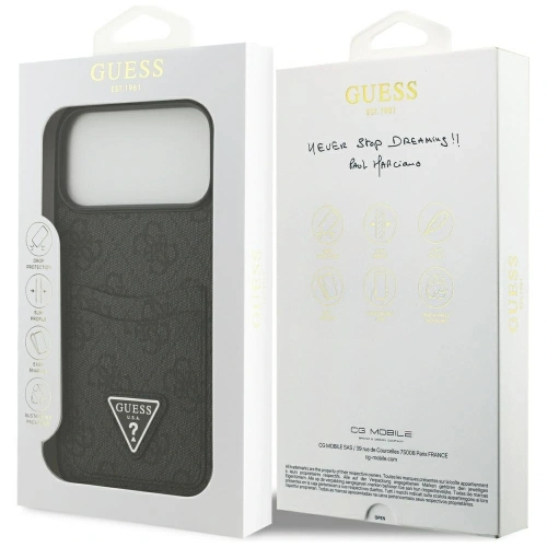 Etui Guess 4G Double Card Triangle do Apple iPhone 17 Pro Max czarny