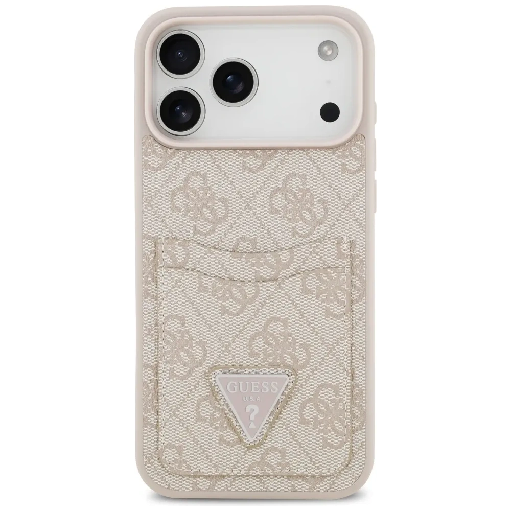 Etui Guess 4G Double Card Triangle do Apple iPhone 17 Pro Max różowy
