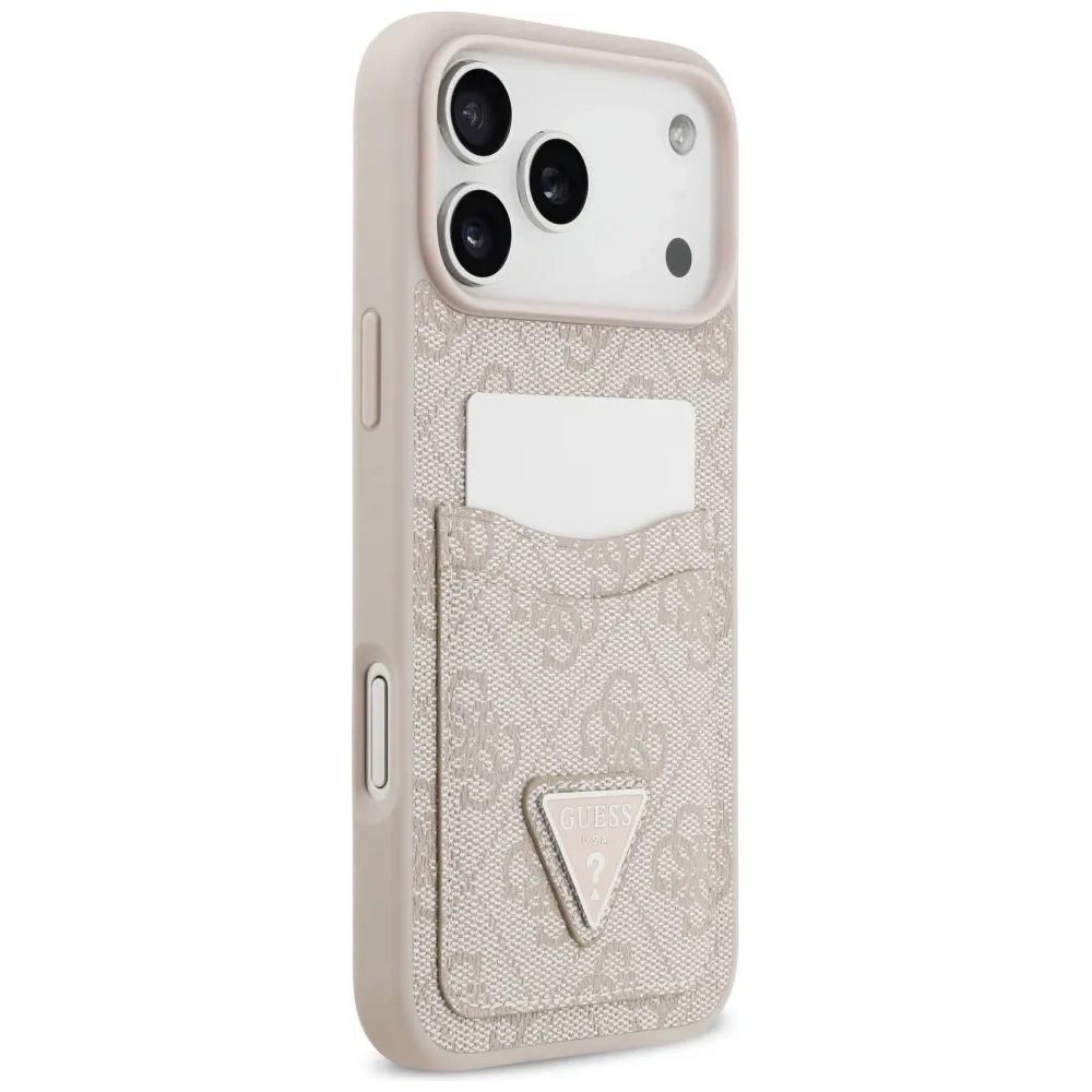 Etui Guess 4G Double Card Triangle do Apple iPhone 17 Pro Max różowy