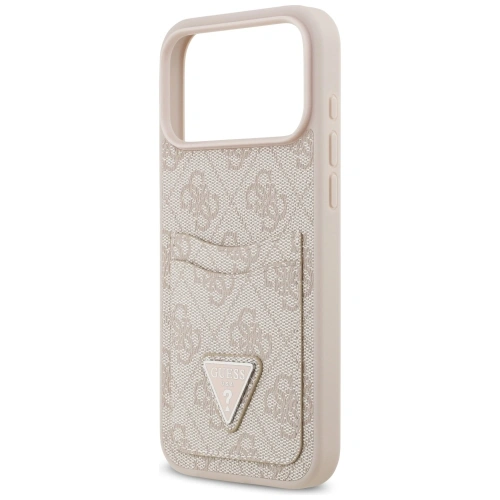 Etui Guess 4G Double Card Triangle do Apple iPhone 17 Pro Max różowy