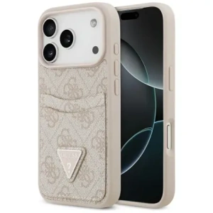 Etui Guess 4G Double Card Triangle do Apple iPhone 17 Pro różowy