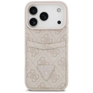 Etui Guess 4G Double Card Triangle do Apple iPhone 17 Pro różowy